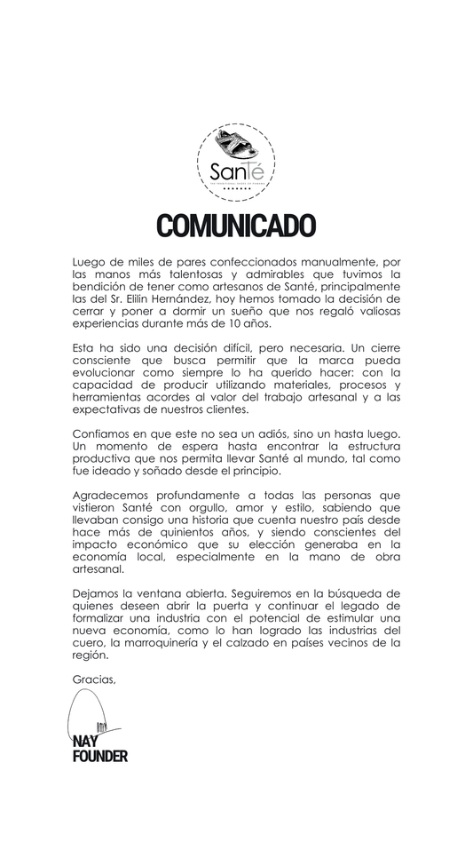 TIENDA TEMPORALMENTE CERRADA